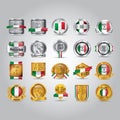 set of made in Italy badges. Vector illustration decorative design Royalty Free Stock Photo