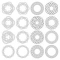 Set of magic knotting circles