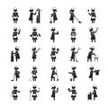 Set of maid , Human pictogram Icons Royalty Free Stock Photo