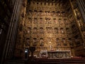 The great altarpiece at the cathedral of Sevilla, Spain, Espana