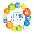 Set of main vitamin icons