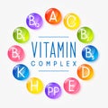 Set of main vitamin icons