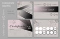 Set Make up elements. Digital geometric Make-up certificate, buisenes card and gift or bonus card for an educational Royalty Free Stock Photo