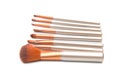 Set of makeup brushes isolated on white background Royalty Free Stock Photo