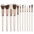Makeup brush set isolated on white background Royalty Free Stock Photo