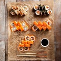 Set of Maki Sushi Royalty Free Stock Photo