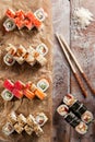 Set of Maki Sushi Royalty Free Stock Photo