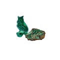 Pair of Malachite Crystal Healing Stones