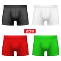 Set Male of different colors underpants briefs.