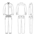 Set of male shirt and pants.