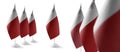 Set of Malta national flags on a white background