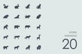 Set of mammals icons