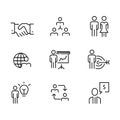 Set man icons, job search, finance charts. Vector illustration eps 10 Royalty Free Stock Photo