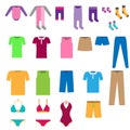 Set of man, woman and baby clothes Royalty Free Stock Photo