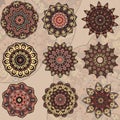 Set of 9 mandalas