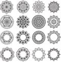 Set of Mandalas Royalty Free Stock Photo