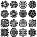 Set Mandalas. Round Ornament Pattern