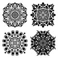 Set Mandalas. Round Ornament Pattern. Vector illustration Royalty Free Stock Photo