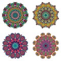 Set of mandalas. Vector mandala collection for your design. Royalty Free Stock Photo