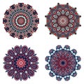 Set of mandalas. Vector mandala collection for your design. Royalty Free Stock Photo