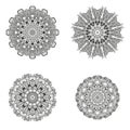 Set of mandalas. Vector mandala collection for your design. Royalty Free Stock Photo