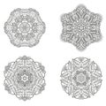 Set of mandalas. Vector mandala collection for your design. Royalty Free Stock Photo