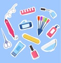 Set of manicure-pedicure tools Royalty Free Stock Photo