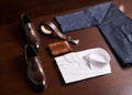 Set of mans fashion and accessories Royalty Free Stock Photo