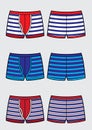 Set of mans underpants. Striped pattern variants sketch