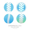 Set Manual therapy logo. Chiropractic and other alternative medicine.