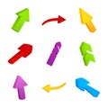 Set of many colorful arrows Royalty Free Stock Photo
