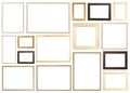 Set of many different frames isolated on white Royalty Free Stock Photo