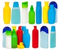 Set of many toiletries bottle Royalty Free Stock Photo