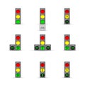 Set of many Traffic lights