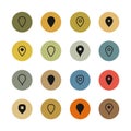 Set of map markers Royalty Free Stock Photo
