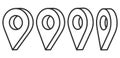 Set of Map pointer. Location symbols. Web location point icon, pointer arrow mark. Vector illustration Royalty Free Stock Photo
