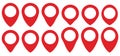 Set of Map pointer. Location symbols. Web location point icon, pointer arrow mark. Vector illustration Royalty Free Stock Photo