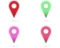 Set of map pointer, map pin, map icon - arrow pin, compass GPS location Royalty Free Stock Photo