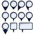 Set of map pointers. Maps pin. Location map icon. Location pin. Pin icon vector.