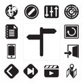 Set of, Map, Video player, Skip, Back, Exit, Smartphone, Restart Royalty Free Stock Photo