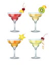 Set of Margarita cocktails