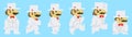 Set of Mario moves from Super Mario Odyssey video game. Art of pixel Mario in Tuxedo Suit with Top Hat