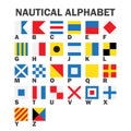 Set of Maritime Signal Flags. Royalty Free Stock Photo