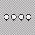 Set of mark pointer sign.Flat style icons on transparent background. Trendy Flat style for graphic design, Web site, UI.