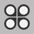 Set of mark pointer sign. Flat style icons on transparent background