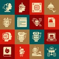 Set Mars rover, Creating robot, Technical specification, Processor with microcircuits CPU, Computer api interface, Robot Royalty Free Stock Photo
