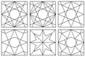 Set of Mashrabiya tile design. Arabic vector pattern ideal for design background, web page background, surface textures