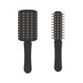 Set of massage brushes for hair. Two combs for hair on white background. Royalty Free Stock Photo