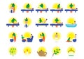 set of massage icons. Vector illustration decorative design