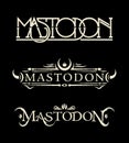 Mastodon band logo. Isolated on black background. Royalty Free Stock Photo